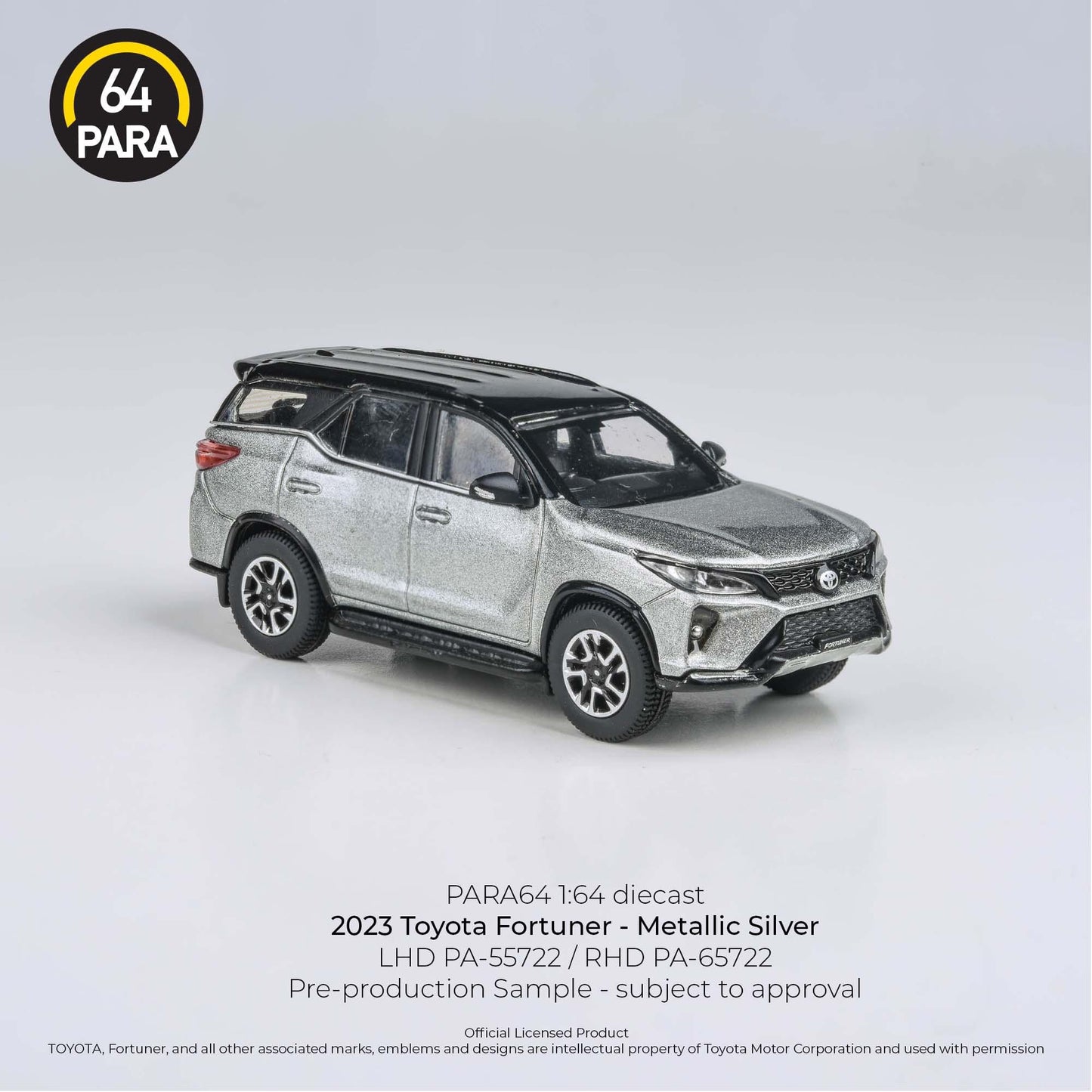 PARA64 1:64 2023 Toyota Fortuna - Silver - AUSSIE diecast