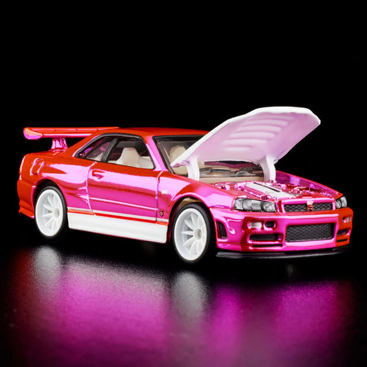 Hot Wheels 2023 RLC Collectors Pink Nissan Skyline GT-R (BNR34) - AUSSIE diecast