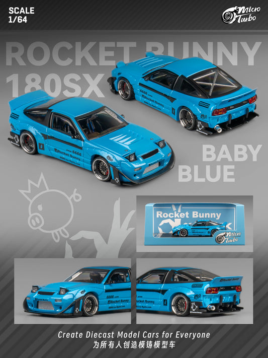 Micro Turbo Rocket Bunny 180SX Aero V2 - Metal Blue