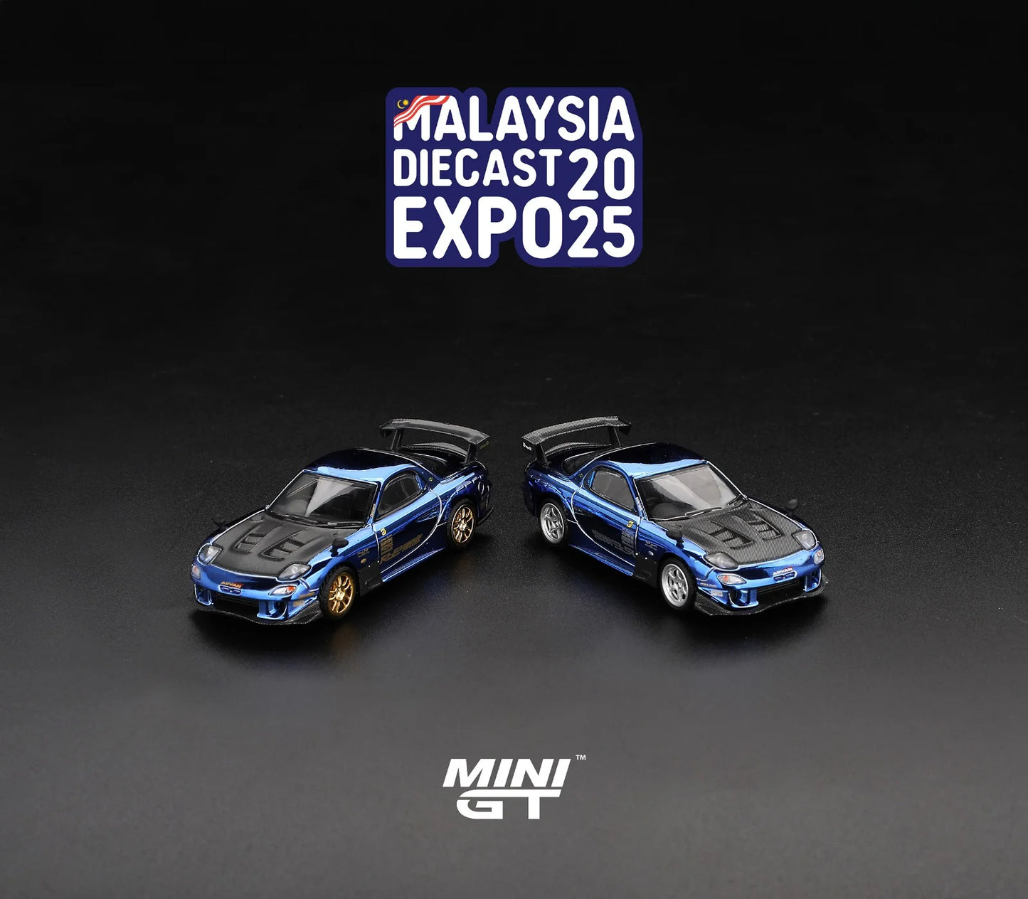 Mini GT 1:64 Mazda RX-7 FD3S Blue Chrome MDX Exclusive Aussie diecast