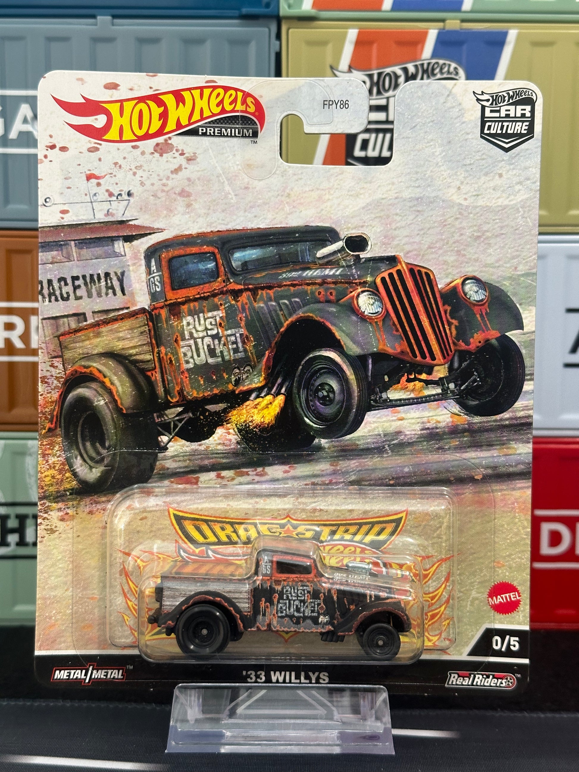 Hot Wheels Premium Car Culture Dragstrip Demons Chase '33 Willys 0/5 , CHASE ! - AUSSIE diecast