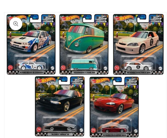 Hot Wheels 2023 Boulevard Cars #71, #72, #73, #74, #75 Mix 2 (GTJ68) - AUSSIE diecast
