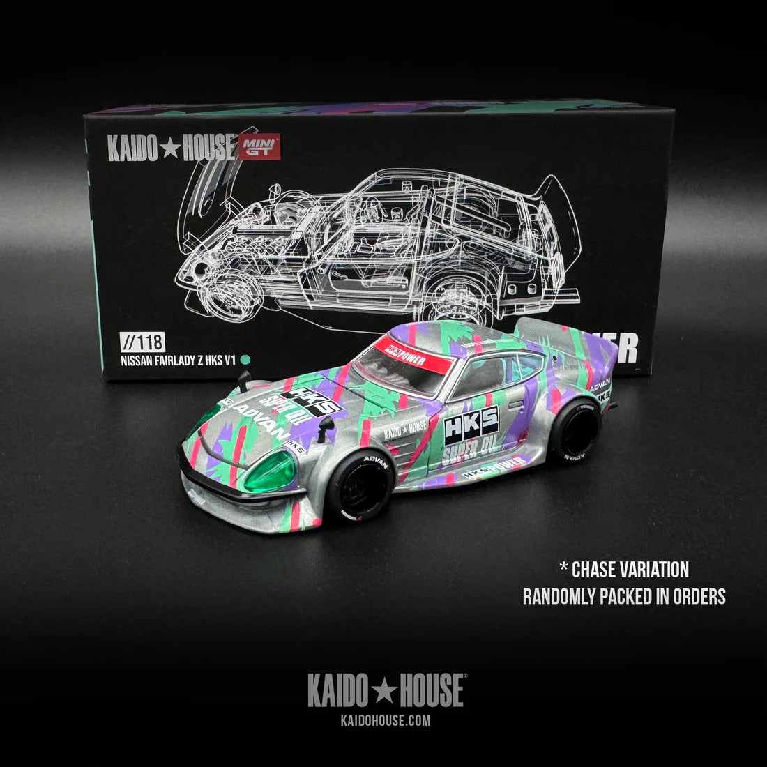 KAIDO HOUSE + MINI GT 1:64 NISSAN FAIRLADY Z HKS V1 Chase #118