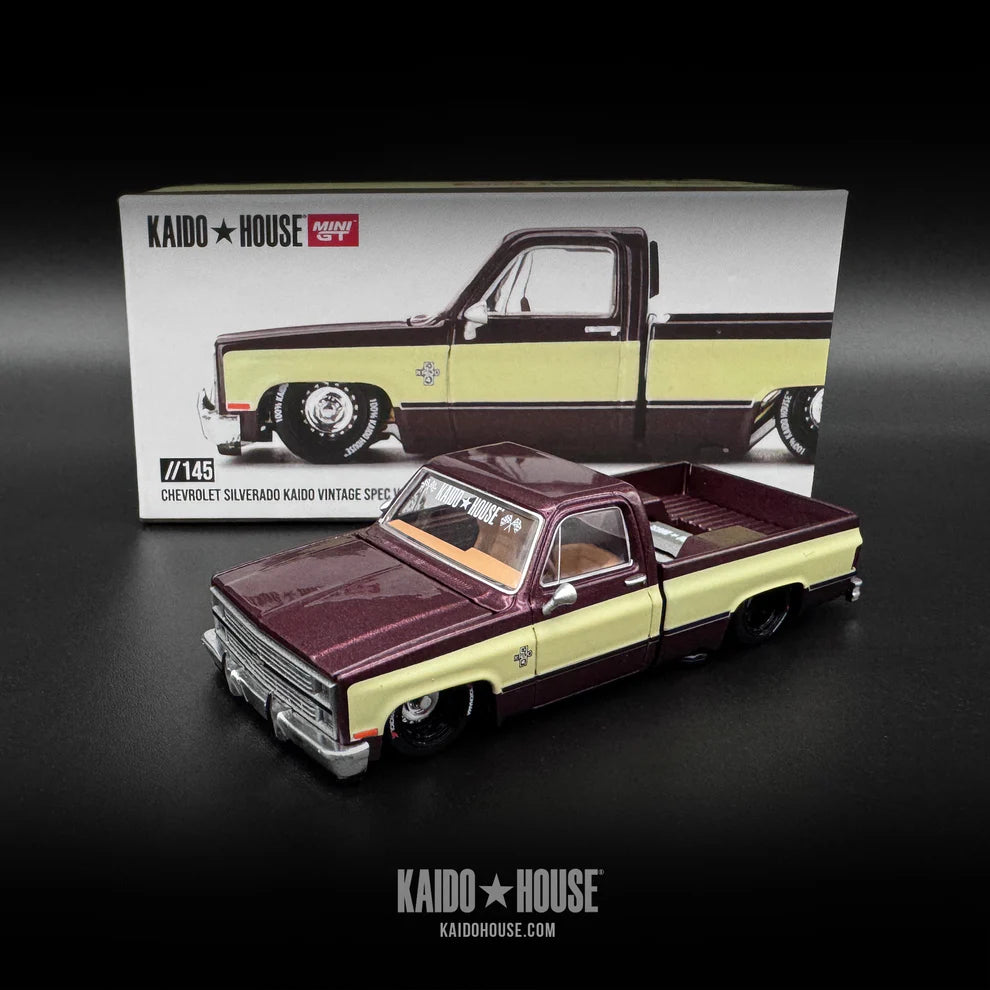 Mini GT x Kaido House Chevrolet Silverado Silverado Vintage V1 Aussie diecast