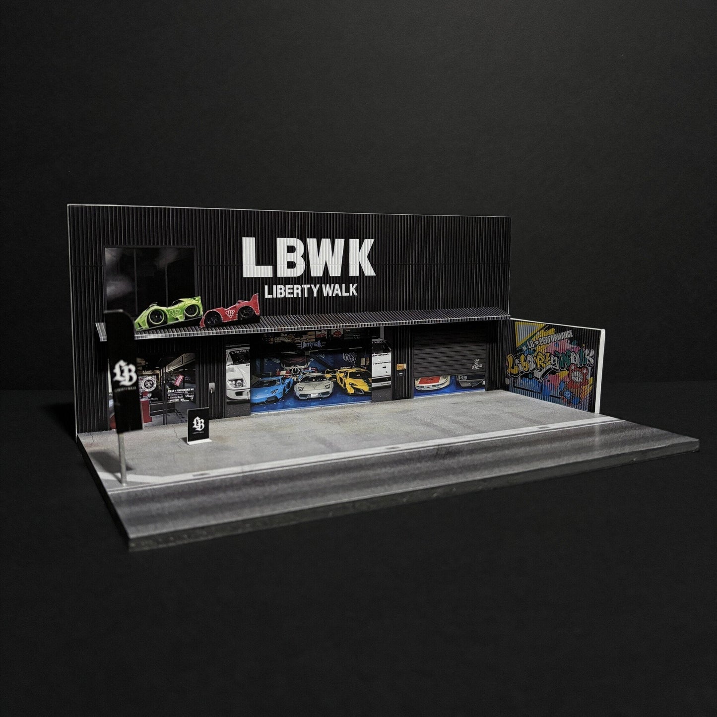 Mr Dioramas LBWK Liberty Walk Garage 1:64 Diorama Scene - AUSSIE diecast
