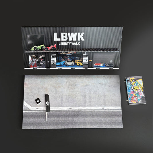 Mr Dioramas LBWK Liberty Walk Garage 1:64 Diorama Scene - AUSSIE diecast