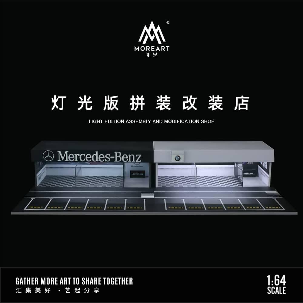 MOREART Mercedes-Benz Workshop 1:64 Diorama with LED Lighting
