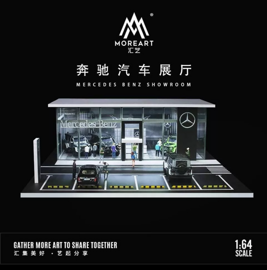 MOREART Mercedes Benz Showroom 1:64 Diorama with LED Lighting - AUSSIE diecast