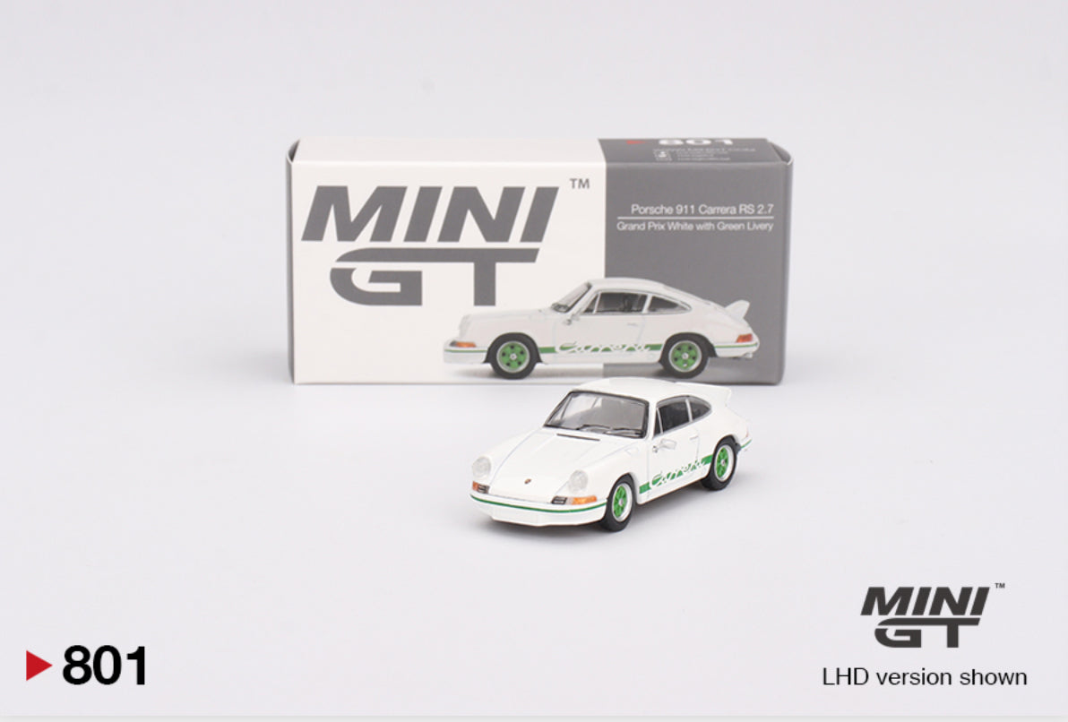 Mini GT 1:64 Porsche 911 Carrera RS 2.7 White 801 - AUSSIE diecast