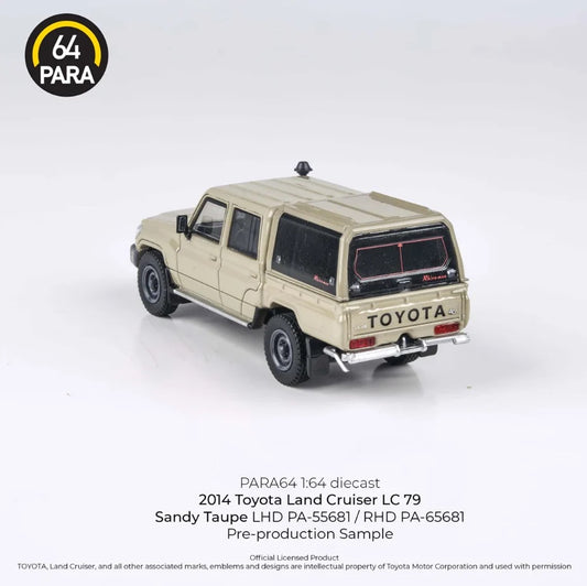 PARA64 2014 Toyota Landcruiser LC79 Dual Cab Ute Sandy Taupe - AUSSIE diecast