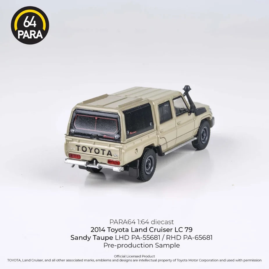 PARA64 2014 Toyota Landcruiser LC79 Dual Cab Ute Sandy Taupe - AUSSIE diecast