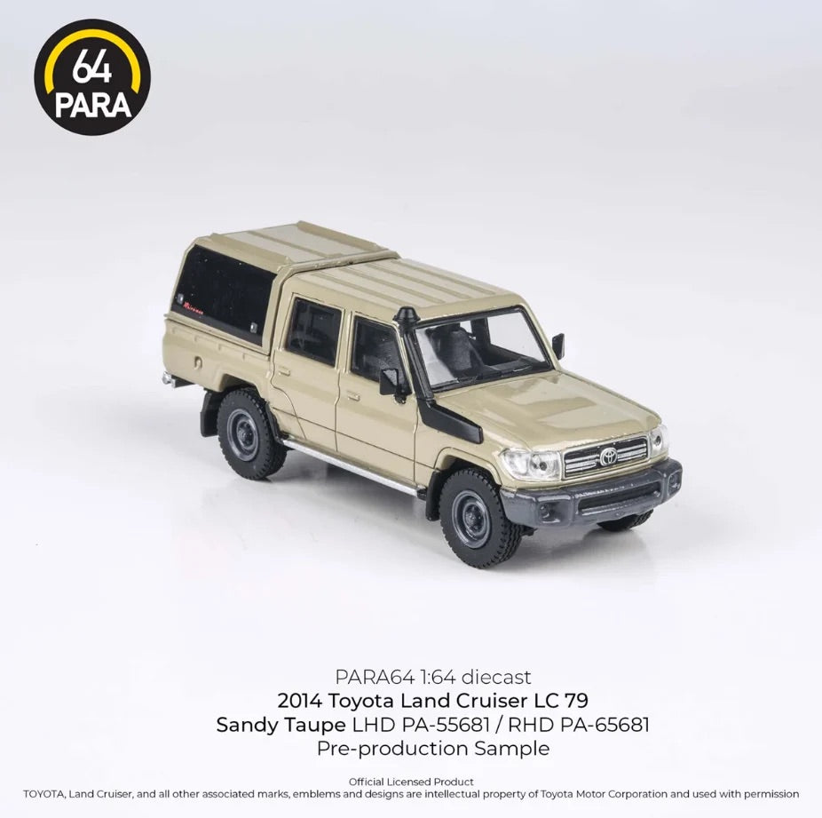 PARA64 2014 Toyota Landcruiser LC79 Dual Cab Ute Sandy Taupe - AUSSIE diecast