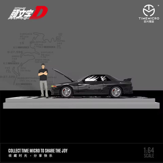 Time Micro 1:64 Nissan Skyline R32 GTR Initial D Cartoon Edition Aussie diecast