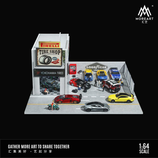 *PREORDER* MOREART Vintage Auto Repair Shop 1:64 Diorama with LED Lighting - AUSSIE diecast