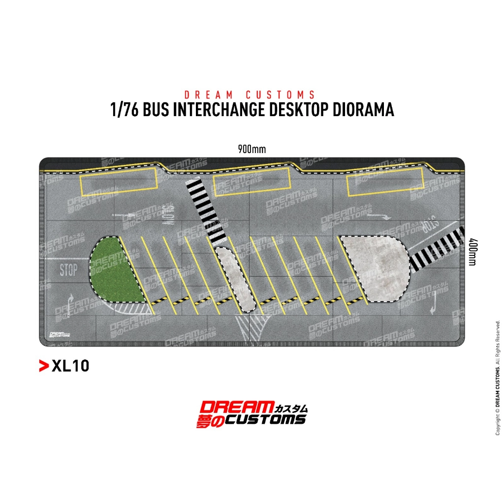 Dream Customs 1:76 Singapore Bus Terminal XL Diorama Mat XL10