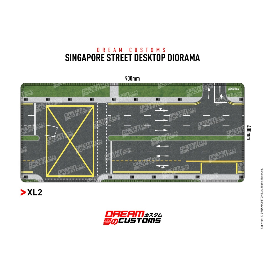 Dream Customs 1:64 Singapore Street XL Desktop Diorama Mat XL2