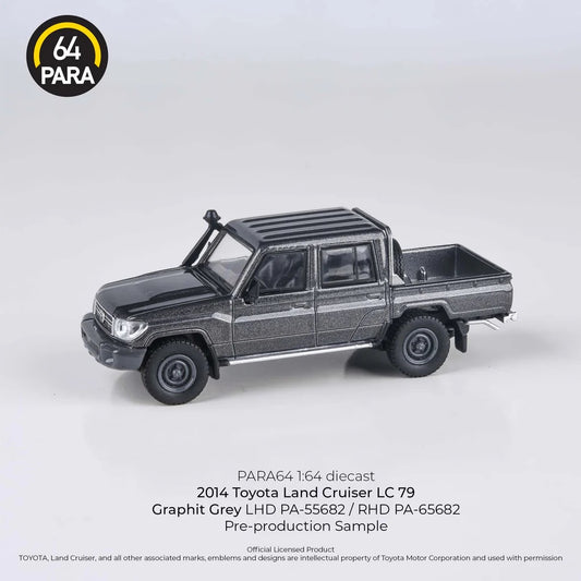 PARA64 2014 Toyota Landcruiser LC79 Dual Cab Ute Graphite - AUSSIE diecast