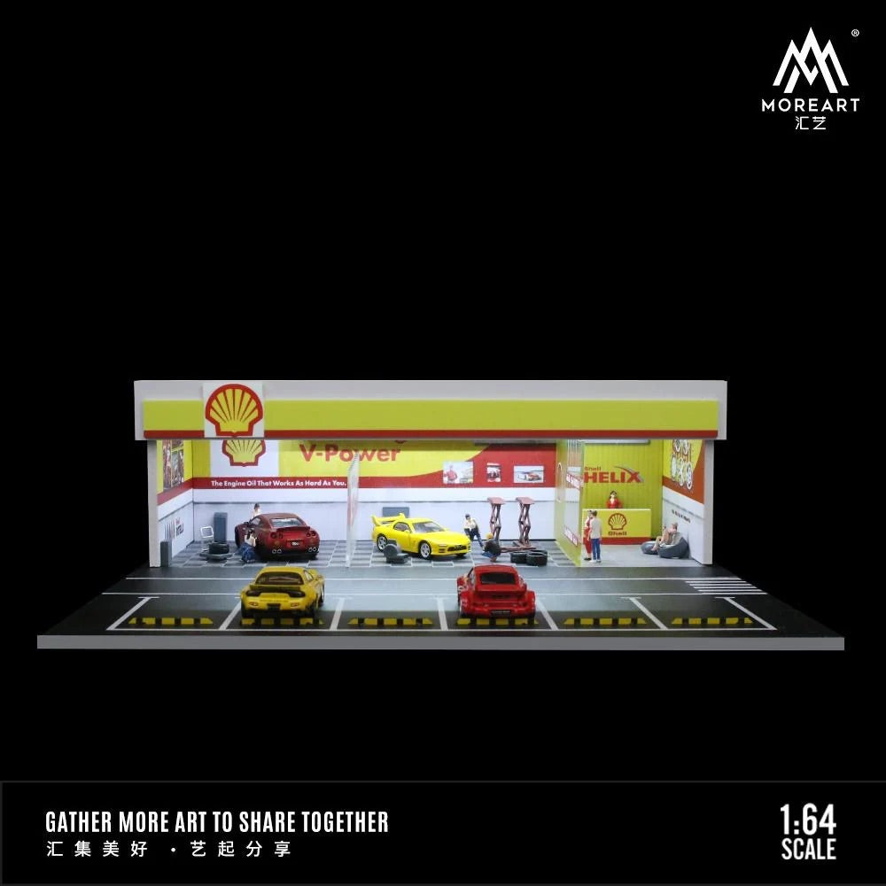 *PREORDER* MOREART Shell Workshop 1:64 Diorama with LED Lighting - AUSSIE diecast