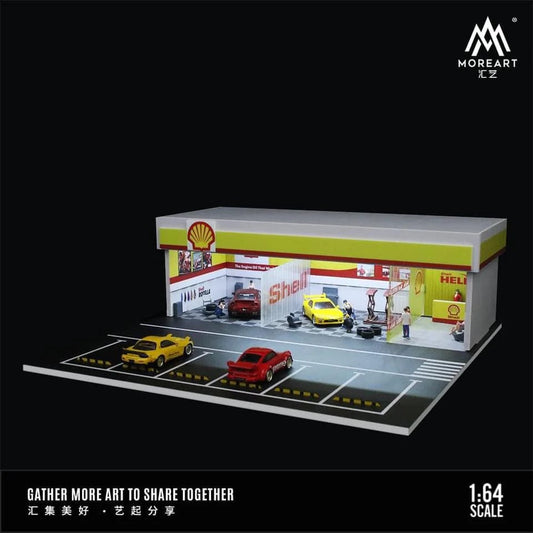 *PREORDER* MOREART Shell Workshop 1:64 Diorama with LED Lighting - AUSSIE diecast