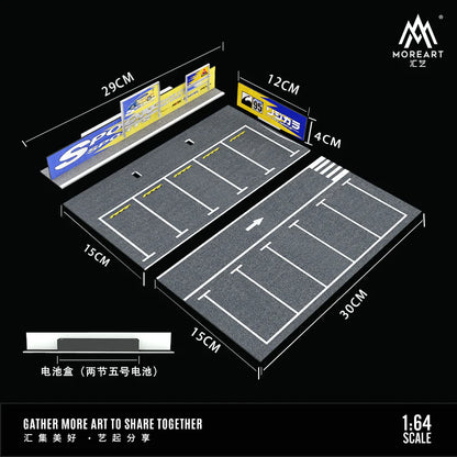 MOREART B-Spoon Car Park Scene 1:64 Diorama with LED Lighting