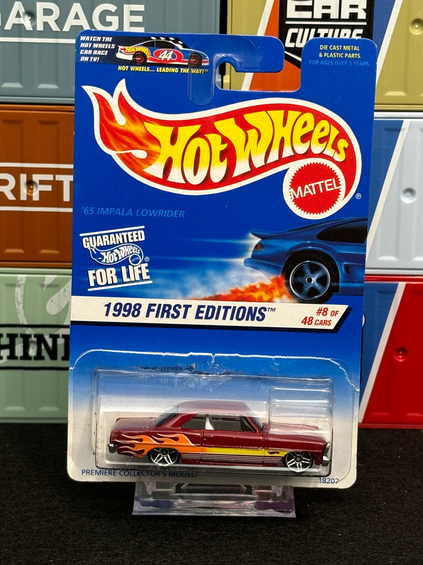 Hot Wheels 90's '65 Impala Lowrider Mainline Bergundy