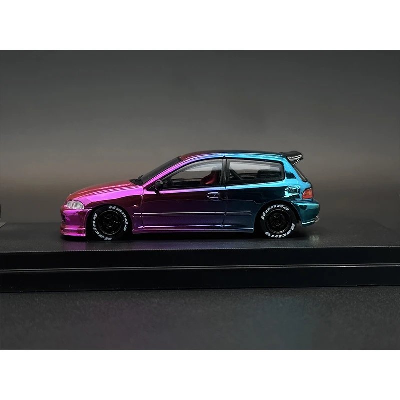 Street Weapon 1:64 EG6 Civic Electroplated Chameleon Pink Purple Blue