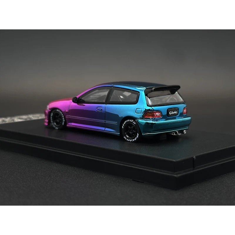 Street Weapon 1:64 EG6 Civic Electroplated Chameleon Pink Purple Blue