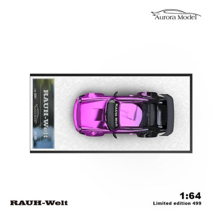 *PREORDER* Aurora Model 1:64 2024 Porsche RWB 964 Purple to Black