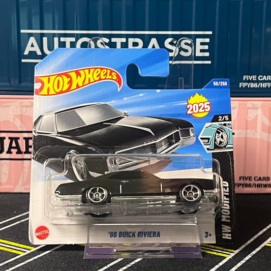 Hot Wheels 2025 Mainline '66 Buick Riviera 50/250 Black Short Card - AUSSIE diecast