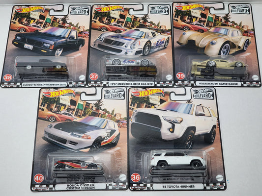 Hot Wheels 2021 Boulevard Cars #36, #37, #38, #39, #40 Mix 4 (GTJ68)