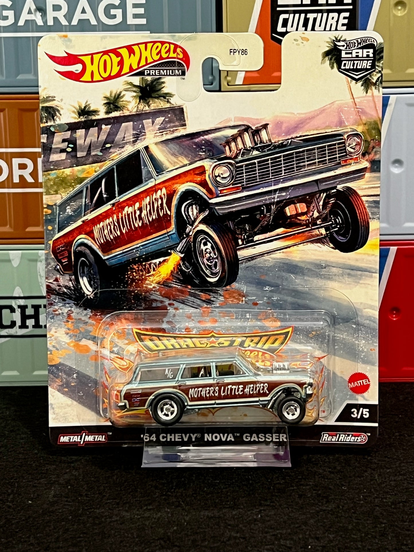 Hot Wheels 2023 Car Culture Drag Strip Demons R Case (FPY86)