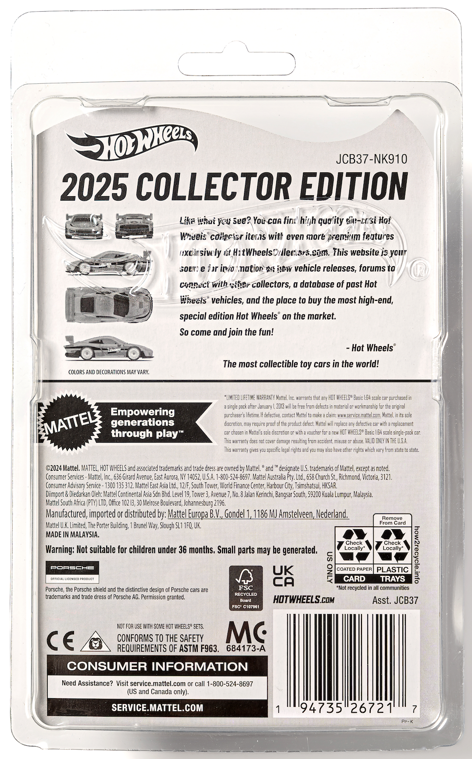 Hot Wheels 2025 Legends Tour Porsche 935 (JCB37) - AUSSIE diecast