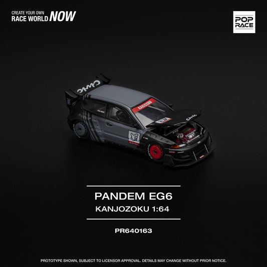 POP RACE Pandem Civic EG6 "KANJOZOKU" - AUSSIE diecast