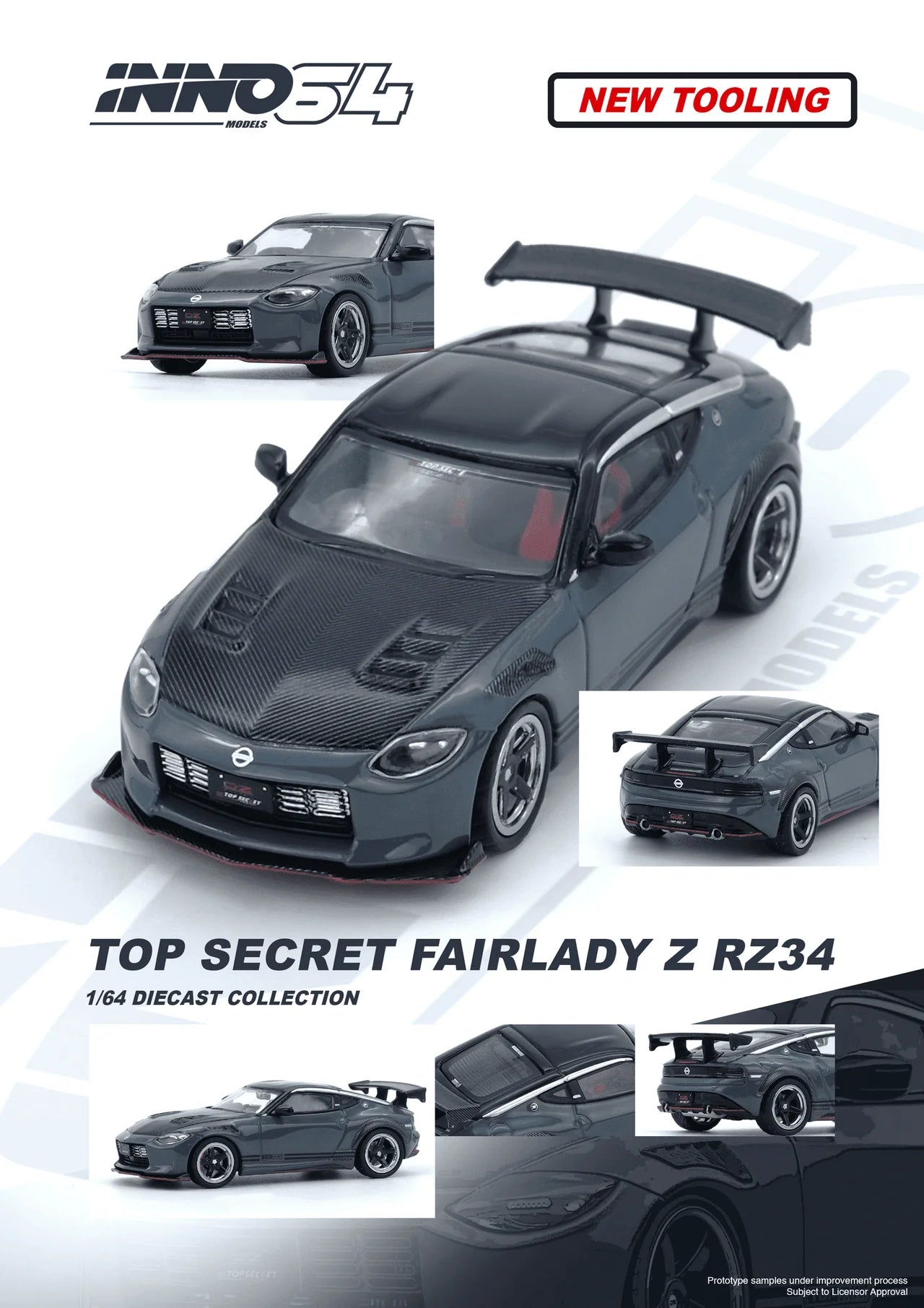 INNO64 1:64 Nissan Fairlady Z TOP SECRET (RZ34) Stealth Gray
