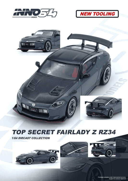 INNO64 1:64 Nissan Fairlady Z TOP SECRET (RZ34) Stealth Gray