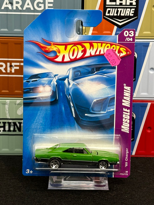 Hot Wheels 00's '69 Charger Mainline Green