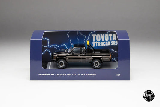 DiecastTalk MDX Exclusive GCD 1985 Toyota Hilux SR5 4X4 Black Chrome Aussie diecast
