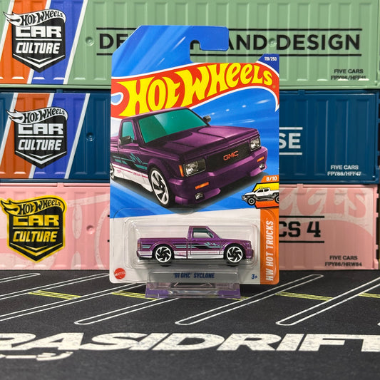 Hot Wheels 2025 Mainline '91 GMC Syclone 119/250 Purple Long Card - AUSSIE diecast