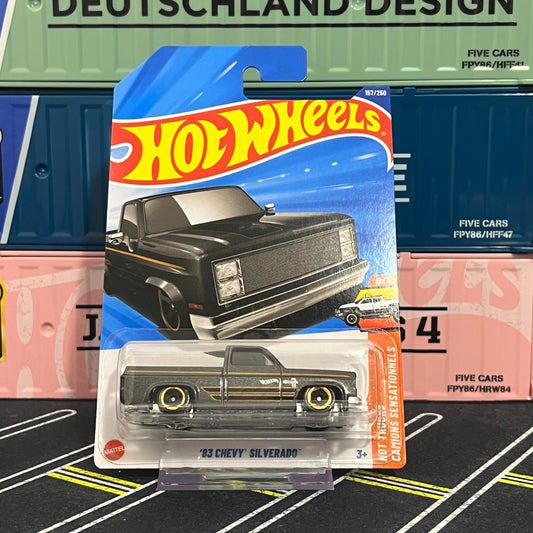 Hot Wheels 2025 '83 Chevy Silverado Mainline 157/250 Long Card Grey - AUSSIE diecast