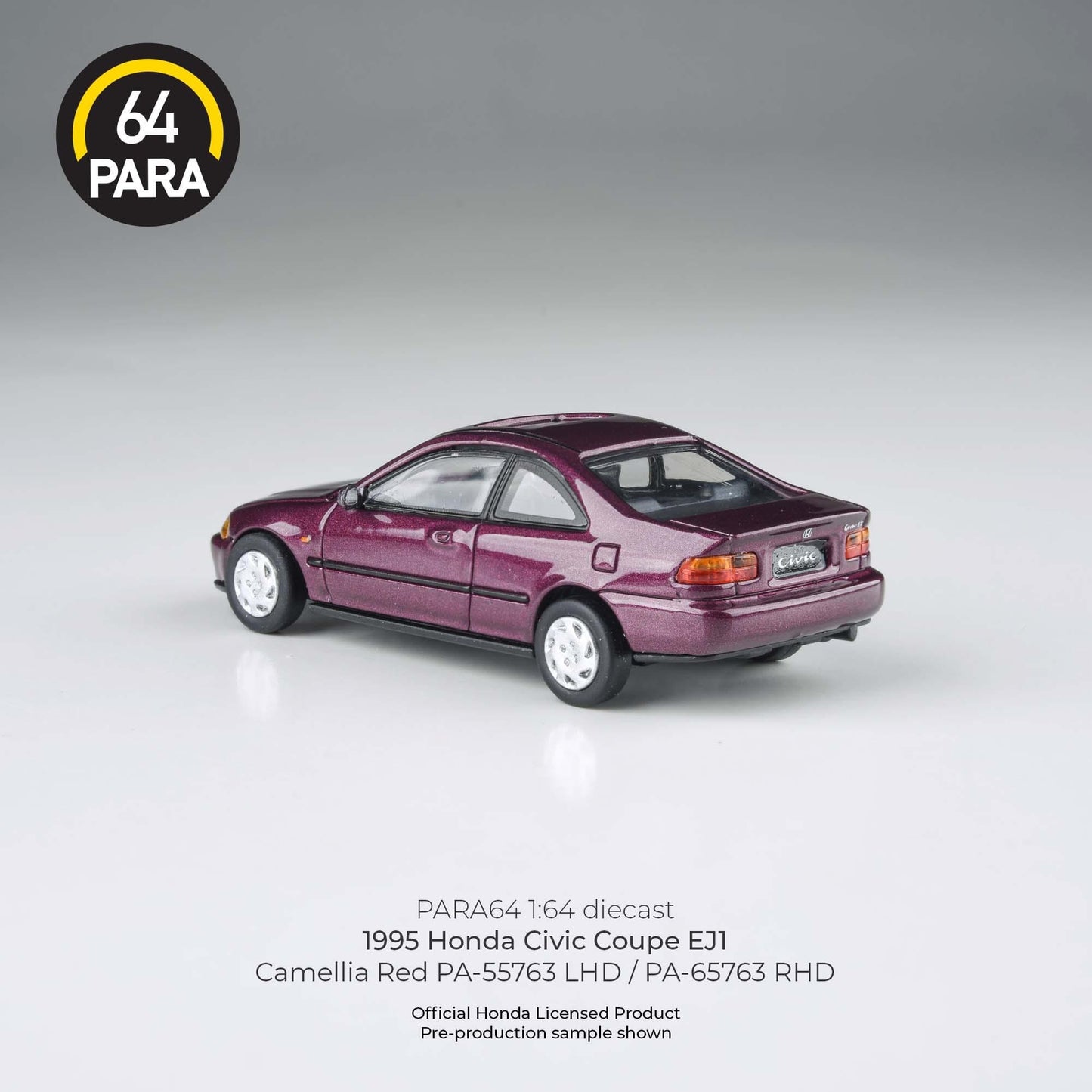 *PREORDER* PARA64 1:64 1995 Honda Civic Coupe Ej1 Red