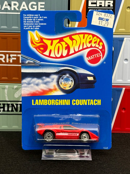 Hot Wheels 90's Lamborghini Countach Mainline Red