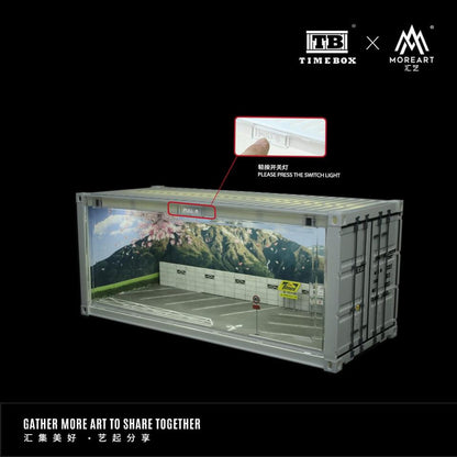 *PREORDER* MOREART Initial D Container Parking Lot Scene 1:64 Diorama with LED Lighting