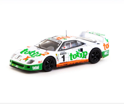Tarmac Works X Hobby64 1/64  Ferrari F40 GT – Italian GT Chashipmpion1994 #1 – F. D’Amore, O. Larrauri – White – Special Edition