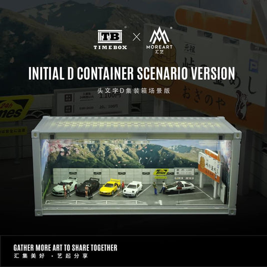 *PREORDER* MOREART Initial D Container Parking Lot Scene 1:64 Diorama with LED Lighting