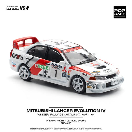 POP RACE Mitsubishi Lancer Evolution IV WINNER, RALLY DE CATALUNYA 1997 Aussie diecst