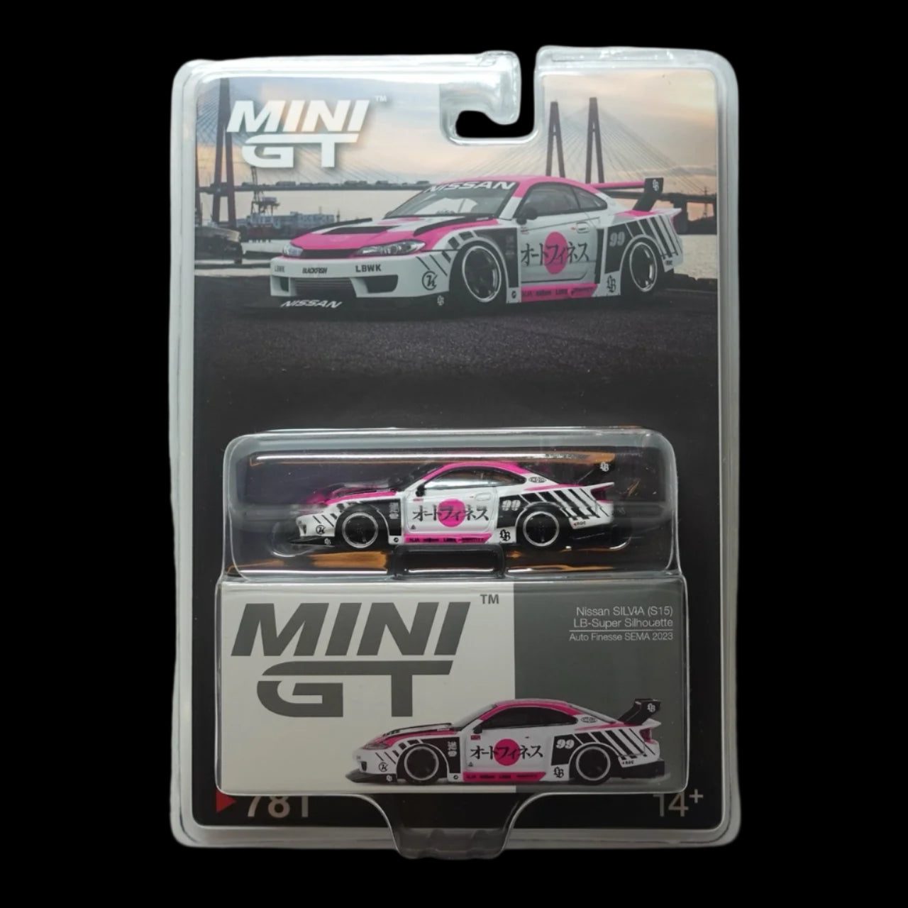 Mini GT Nissan LB-Super Silhouette Silvia S15 Auto Finesse SEMA 2023 - AUSSIE diecast