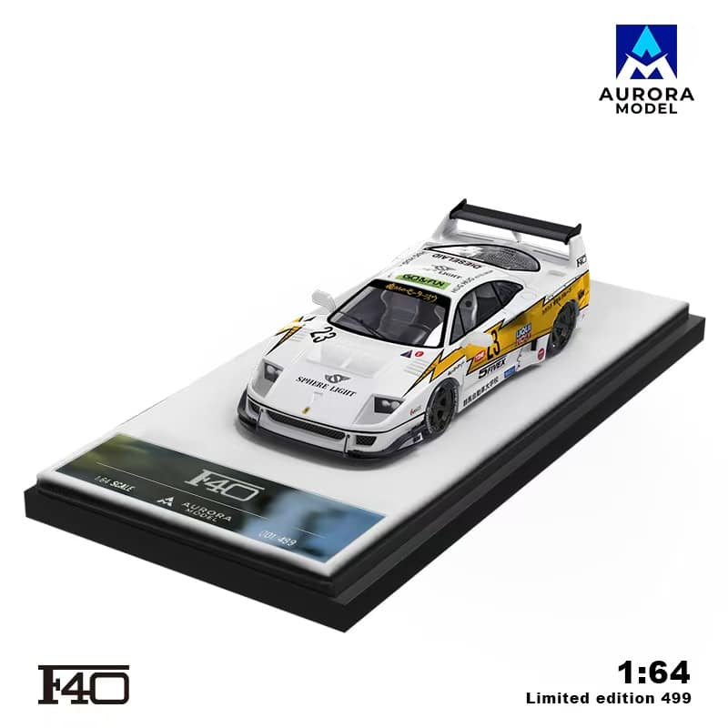 Aurora Model 1:64 Ferrari F40 Metallic Red or Yellow Lightning Livery Aussie diecast