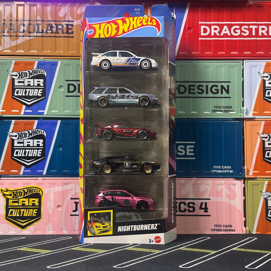 Hot Wheels 2025 Nightburnerz 5 Car Pack JBJ87 - AUSSIE diecast