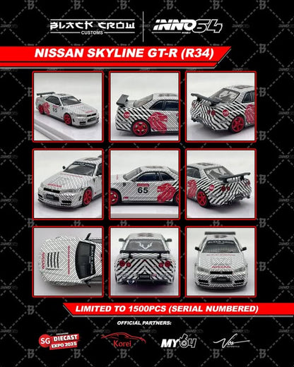 INNO64 Nissan Skyline GT-R R34 "Black Crow" 2025 SG Event Edition