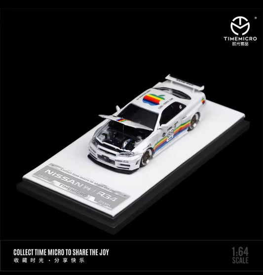Time Micro 1:64 Nissan Skyline R34 GTR  Apple Aussie diecast
